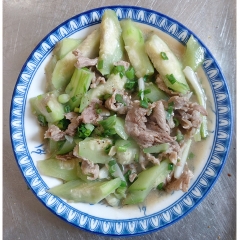 bò xào mướp